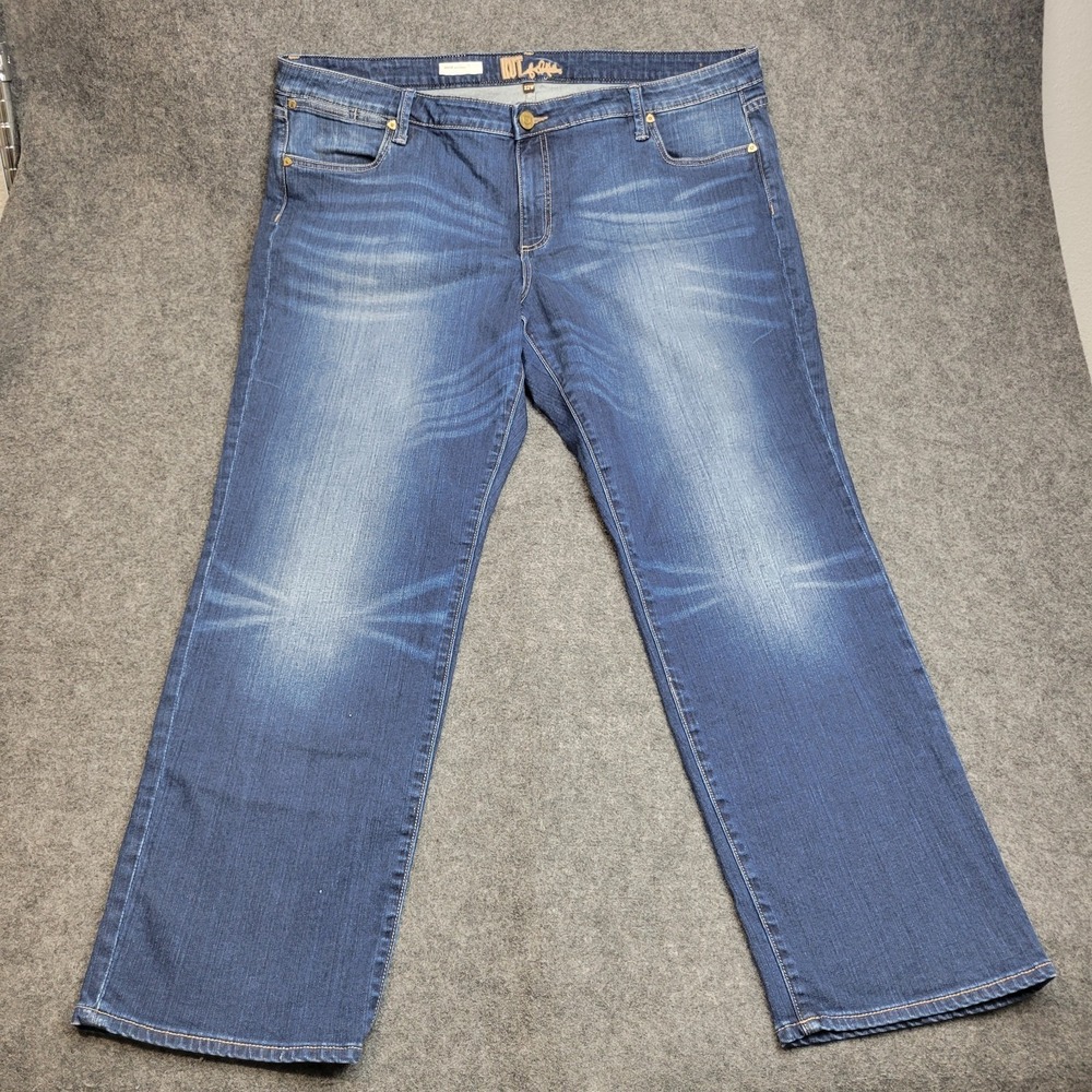 Kut from the Kloth Jeans Womens 22W Blue Denim Annie Boyfriend Streetwear Grunge - Picture 3 of 13